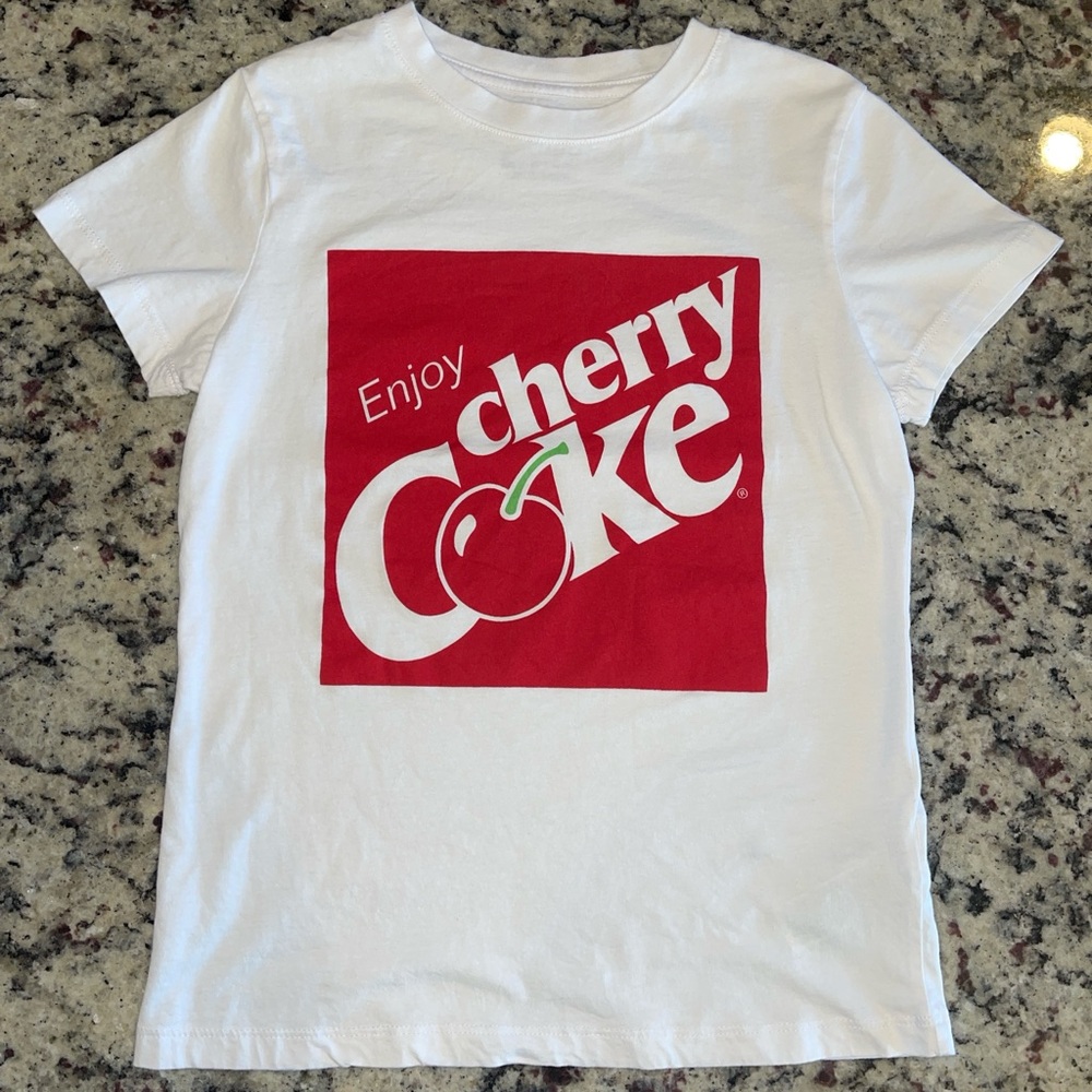 Cherry Coke White Tee with Red Logo. Women’s/Juniors Small.
